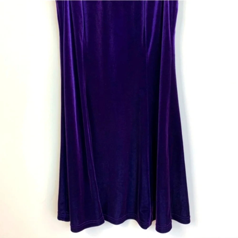 💜 Luxe Vtg 90's Jessica McClintock Gunne Sax Royal Purple Cocktail Dress - 9/10 - Picture 7 of 16
